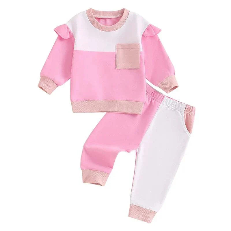 0-36M Infant Girl Spring Fall Outfit Contrast Color Frill Trim Long Sleeve Tops Elastic Waist PantsExpress Global Mart  customizedHign-concerned Chemical:NoneFit:Fits true to size, take your normal sizeOuterwear Type:coatModel Number:SetMaterial Composition:cotton polyesterSleeve Style:regularC0-36M Infant Girl Spring Fall Outfit Contrast Color Frill Trim Long Slb0d141-b8