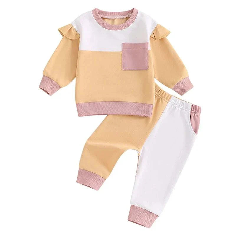 0-36M Infant Girl Spring Fall Outfit Contrast Color Frill Trim Long Sleeve Tops Elastic Waist PantsExpress Global Mart  customizedHign-concerned Chemical:NoneFit:Fits true to size, take your normal sizeOuterwear Type:coatModel Number:SetMaterial Composition:cotton polyesterSleeve Style:regularC0-36M Infant Girl Spring Fall Outfit Contrast Color Frill Trim Long Slb0d141-b8