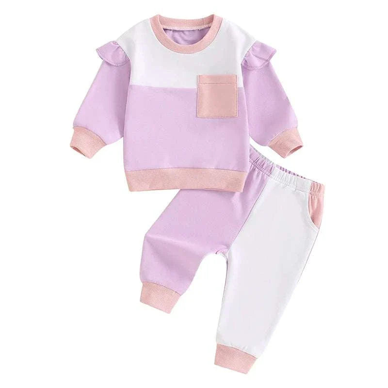 0-36M Infant Girl Spring Fall Outfit Contrast Color Frill Trim Long Sleeve Tops Elastic Waist PantsExpress Global Mart  customizedHign-concerned Chemical:NoneFit:Fits true to size, take your normal sizeOuterwear Type:coatModel Number:SetMaterial Composition:cotton polyesterSleeve Style:regularC0-36M Infant Girl Spring Fall Outfit Contrast Color Frill Trim Long Slb0d141-b8