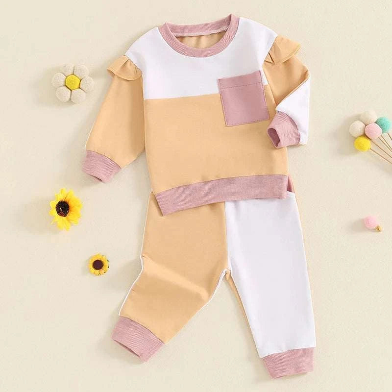 0-36M Infant Girl Spring Fall Outfit Contrast Color Frill Trim Long Sleeve Tops Elastic Waist PantsExpress Global Mart  customizedHign-concerned Chemical:NoneFit:Fits true to size, take your normal sizeOuterwear Type:coatModel Number:SetMaterial Composition:cotton polyesterSleeve Style:regularC0-36M Infant Girl Spring Fall Outfit Contrast Color Frill Trim Long Slb0d141-b8