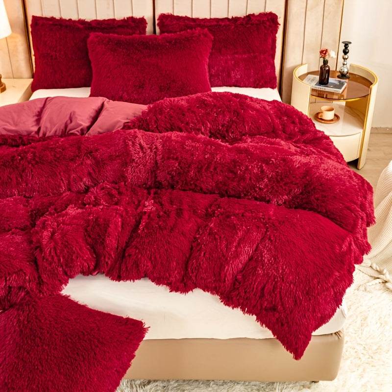 Multicolor Plush Duvet Cover SetExpress Global Mart  customizedProduct Description
Enhance your bedroom with the Multicolor Plush Duvet Cover Set, a luxurious addition that combines comfort and style seamlessly. Crafted from 100Multicolor Plush Duvet Cover SetCartifind