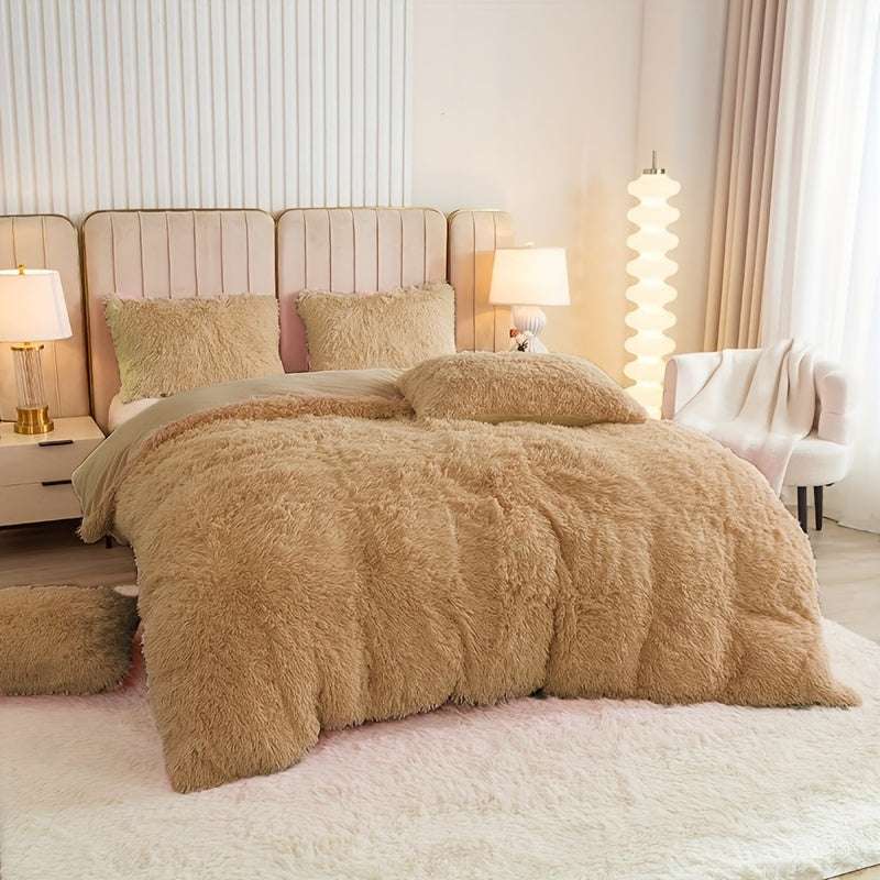 Multicolor Plush Duvet Cover SetExpress Global Mart  customizedProduct Description
Enhance your bedroom with the Multicolor Plush Duvet Cover Set, a luxurious addition that combines comfort and style seamlessly. Crafted from 100Multicolor Plush Duvet Cover SetCartifind