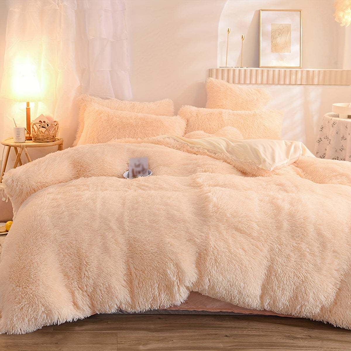 Multicolor Plush Duvet Cover SetExpress Global Mart  customizedProduct Description
Enhance your bedroom with the Multicolor Plush Duvet Cover Set, a luxurious addition that combines comfort and style seamlessly. Crafted from 100Multicolor Plush Duvet Cover SetCartifind