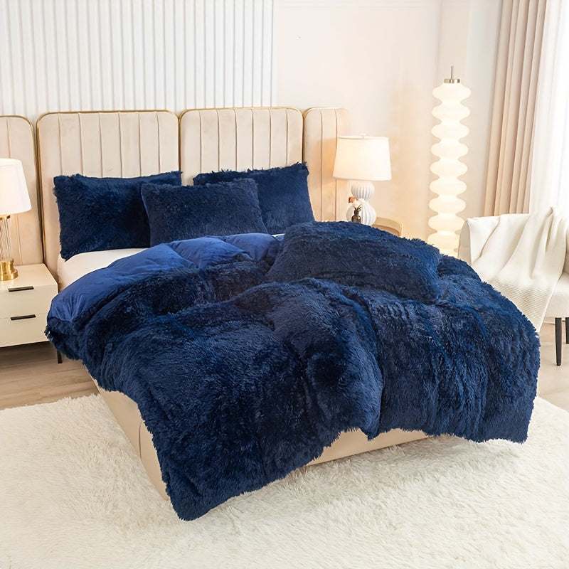 Multicolor Plush Duvet Cover SetExpress Global Mart  customizedProduct Description
Enhance your bedroom with the Multicolor Plush Duvet Cover Set, a luxurious addition that combines comfort and style seamlessly. Crafted from 100Multicolor Plush Duvet Cover SetCartifind