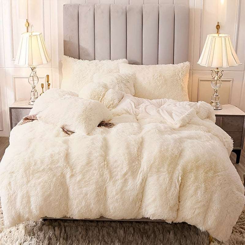 Multicolor Plush Duvet Cover SetExpress Global Mart  customizedProduct Description
Enhance your bedroom with the Multicolor Plush Duvet Cover Set, a luxurious addition that combines comfort and style seamlessly. Crafted from 100Multicolor Plush Duvet Cover SetCartifind