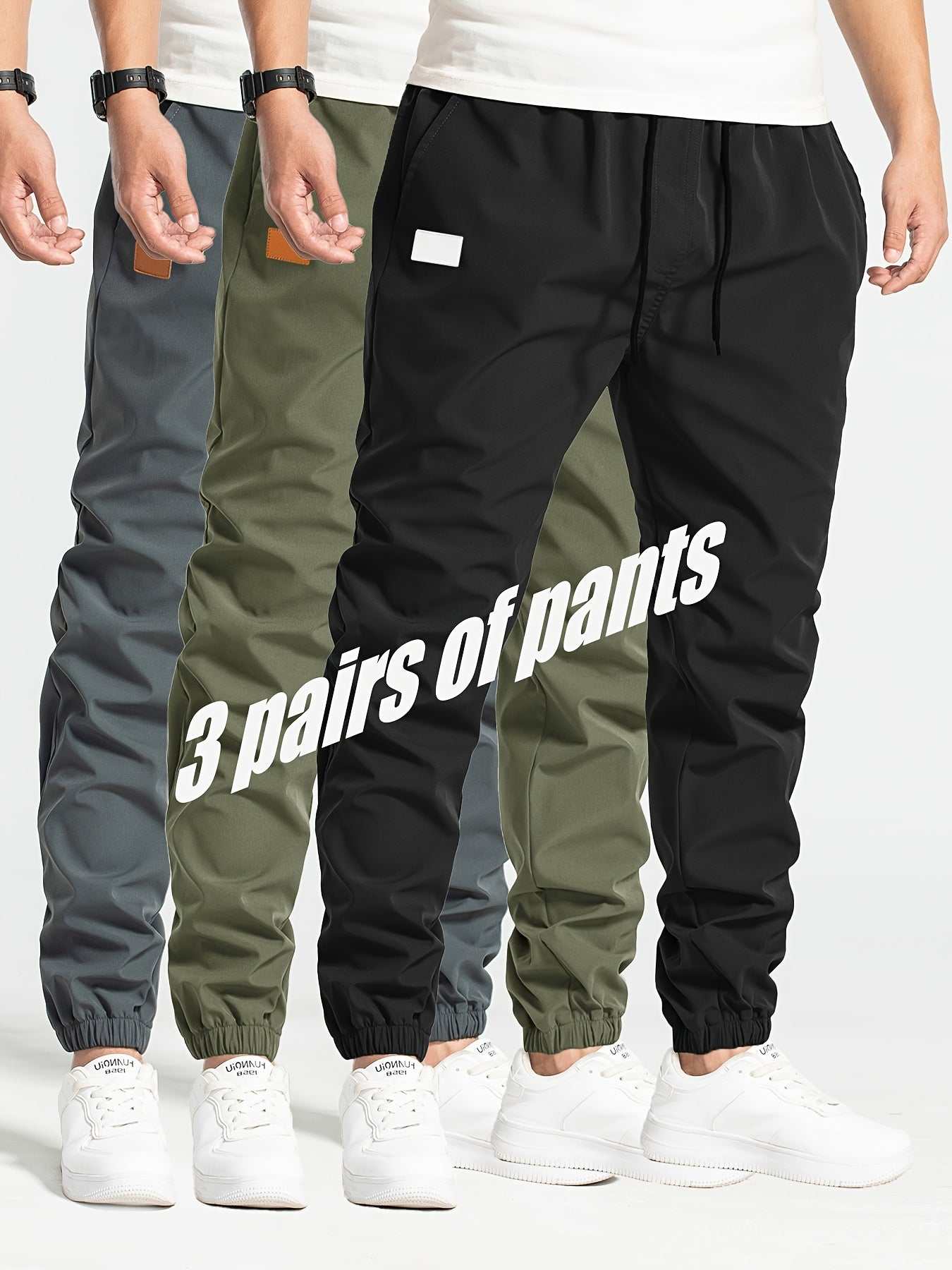 Mens 3Piece Jogger Set Comfy MultiPocket SweatpantsExpress Global Mart  customizedProduct Description:
Yo, ever been caught out wanting to flex the ultimate blend of style and chill vibes? Look no further, fam! This 3-Piece Jogger Set is the drippMens 3Piece Jogger Set Comfy MultiPocket Sweatpantsb0d141-b8