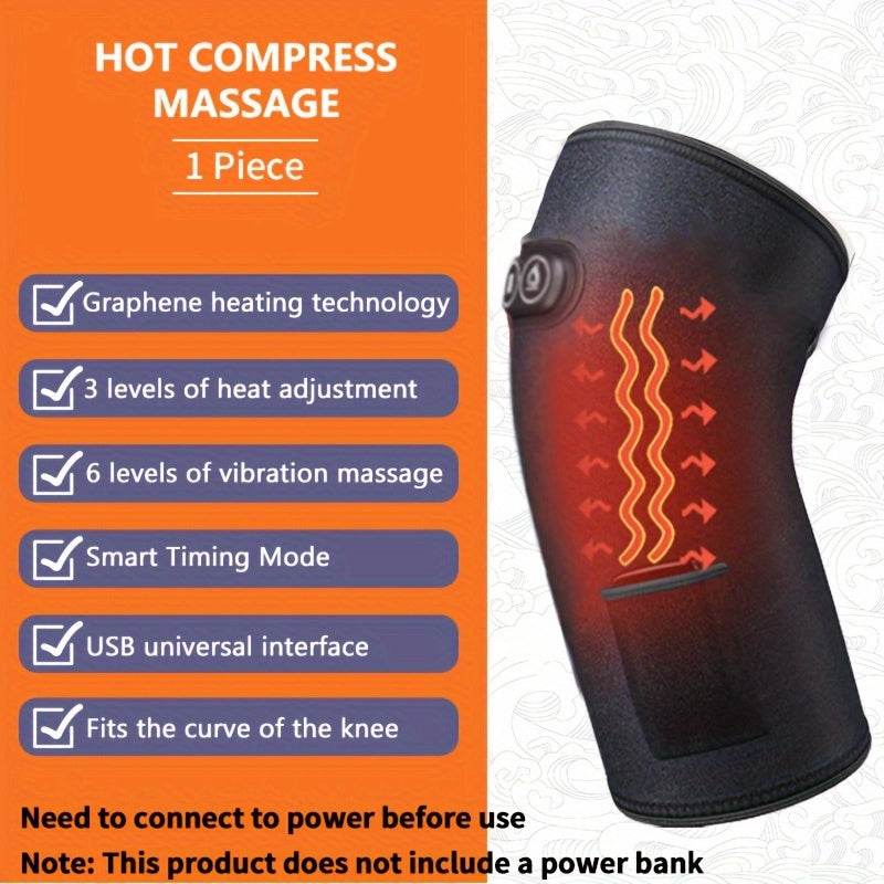 -1 Heating Vibration Massager, Portable Hot Compress Massager, Relieve Joint Pressure, SuitableExpress Global Mart  customizedPower Mode:USBOperating Voltage:≤36VMajor Material:Polyester (polyester Fiber)Item ID:QX290131pc Heating Knee Massager, Knee Elbow 2-in-1 Heating Vibration Massageb0d141-b8