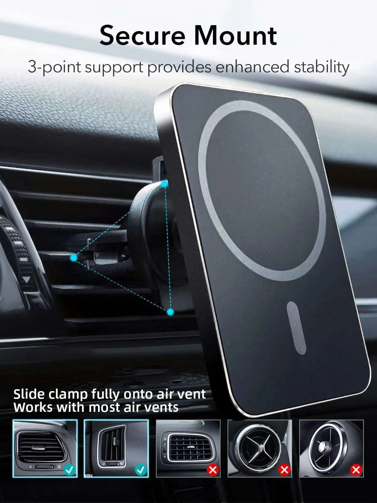 Wireless Magnetic Car ChargerExpress Global Mart  phone_accessoriesProduct Description
Enhance your driving experience with the Wireless Magnetic Car Charger, a convenient and efficient solution for charging your devices on the go. Wireless Magnetic Car ChargerCartifind