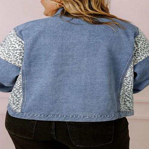 Size Leopard Long Sleeve Denim JacketExpress Global Mart  Features: Pocketed
Stretch: No stretch
Material composition: 75% cotton, 25% polyester
Care instructions: Machine wash cold. Tumble dry low.
Imported


Size
US
Bust
Plus Size Leopard Long Sleeve Denim JacketTrendsi