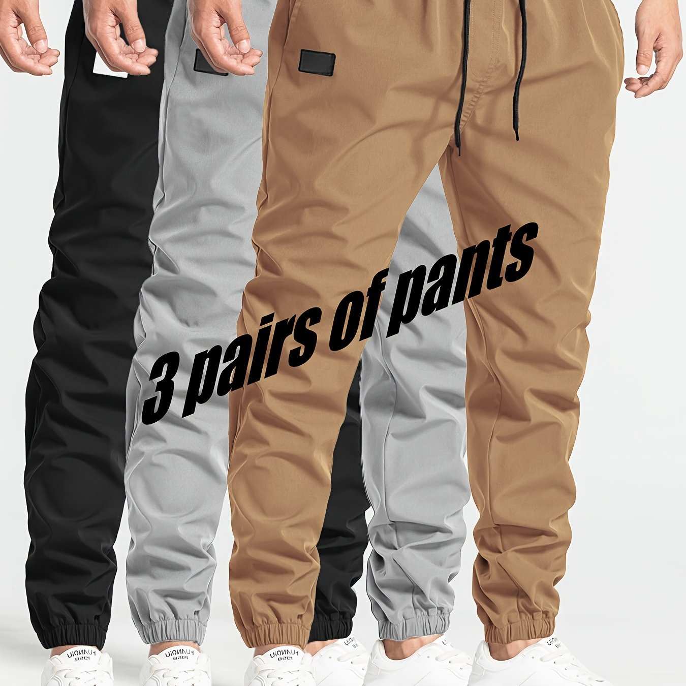 Mens 3Piece Jogger Set Comfy MultiPocket SweatpantsExpress Global Mart  customizedProduct Description:
Yo, ever been caught out wanting to flex the ultimate blend of style and chill vibes? Look no further, fam! This 3-Piece Jogger Set is the drippMens 3Piece Jogger Set Comfy MultiPocket Sweatpantsb0d141-b8