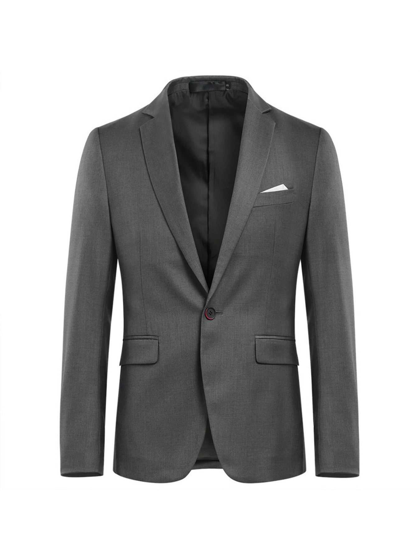 Elegant 3pc Mens Suit Set - Single-Button Blazer, Tailored Vest & Trousers - IdealExpress Global Mart  customizedMaterial:PolyesterDetails:PocketPattern:Solid colorSheer:NoFabric:Non-StretchCollar Style:LapelSeason:AllOperation Instruction:Dry cleanStyle:WorkFit Type:RegularTopElegant 3pc Mens Suit Set - Single-Button Blazer, Tailored Vest & TrouCartifind