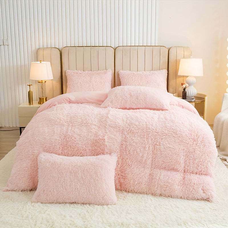 Multicolor Plush Duvet Cover SetExpress Global Mart  customizedProduct Description
Enhance your bedroom with the Multicolor Plush Duvet Cover Set, a luxurious addition that combines comfort and style seamlessly. Crafted from 100Multicolor Plush Duvet Cover SetCartifind