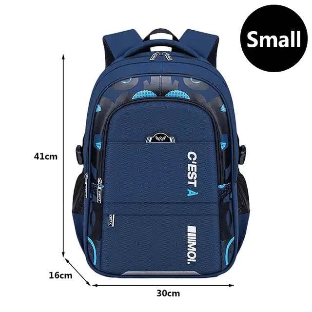 Teenager School Bag - Small Size, Stylish Blue Design, Comfortable Orthopedic Features