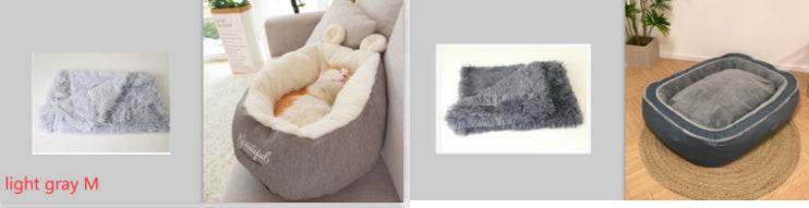 Pet dog bed warming soft sleeping bag cushion in various styles and colors.