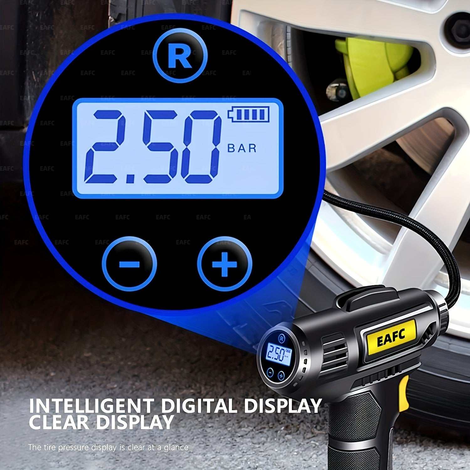 150PSI Cordless Car Tire Inflator PumpExpress Global Mart  customizedPower Mode:USB ChargingOperating Voltage:≤36VBattery Properties:Rechargeable BatteryRechargeable Battery:Lithium Battery-18650 SeriesDischarge Function:No discharge Portable Air Compressor: 150PSI Cordless Car Tire Inflator Pump With Pb0d141-b8