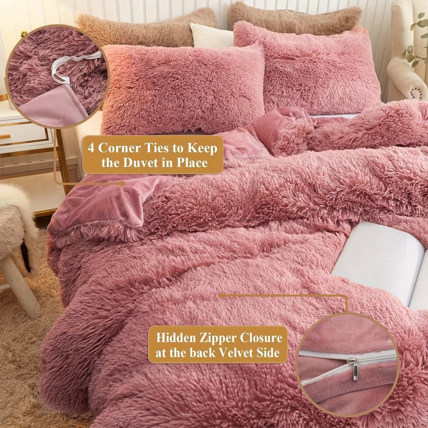 Multicolor Plush Duvet Cover SetExpress Global Mart  customizedProduct Description
Enhance your bedroom with the Multicolor Plush Duvet Cover Set, a luxurious addition that combines comfort and style seamlessly. Crafted from 100Multicolor Plush Duvet Cover SetCartifind