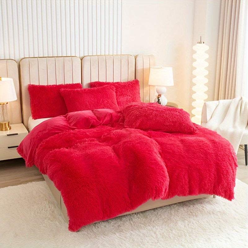 Multicolor Plush Duvet Cover SetExpress Global Mart  customizedProduct Description
Enhance your bedroom with the Multicolor Plush Duvet Cover Set, a luxurious addition that combines comfort and style seamlessly. Crafted from 100Multicolor Plush Duvet Cover SetCartifind