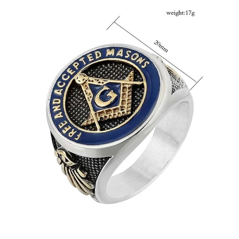 3Pcs Masonic Ring Retro Men Stainless Steel Enamel Ring Punk Jewelry Mens GiftsExpress Global Mart  wedding_engagement_jewelryCompatibility:All CompatibleFunction:Mood TrackerSurface Width:20mmSetting Type:NoneRings Type:Wedding BandsModel Number:G-25Shape\pattern:RoundStyle:Cute/RomanticOc3Pcs Masonic Ring Retro Men Stainless Steel Enamel Ring Punk Jewelry Mb0d141-b8