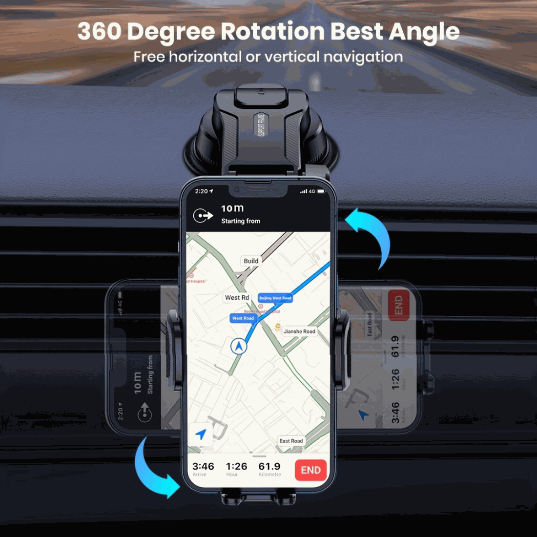 Car Phone Holder MountExpress Global Mart  customizedProduct DescriptionElevate your driving experience with our Car Phone Holder Mount. This essential accessory ensures your phone is securely mounted on your dashboardCar Phone Holder MountCartifind