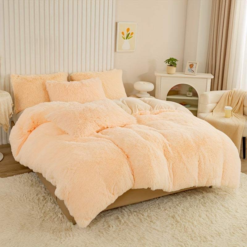 Multicolor Plush Duvet Cover SetExpress Global Mart  customizedProduct Description
Enhance your bedroom with the Multicolor Plush Duvet Cover Set, a luxurious addition that combines comfort and style seamlessly. Crafted from 100Multicolor Plush Duvet Cover SetCartifind