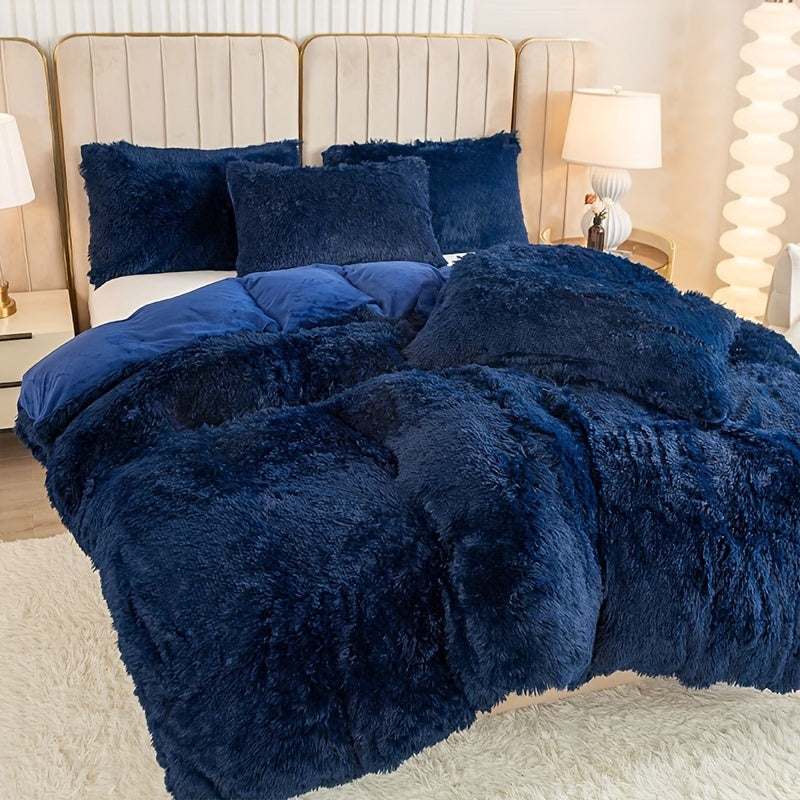 Multicolor Plush Duvet Cover SetExpress Global Mart  customizedProduct Description
Enhance your bedroom with the Multicolor Plush Duvet Cover Set, a luxurious addition that combines comfort and style seamlessly. Crafted from 100Multicolor Plush Duvet Cover SetCartifind