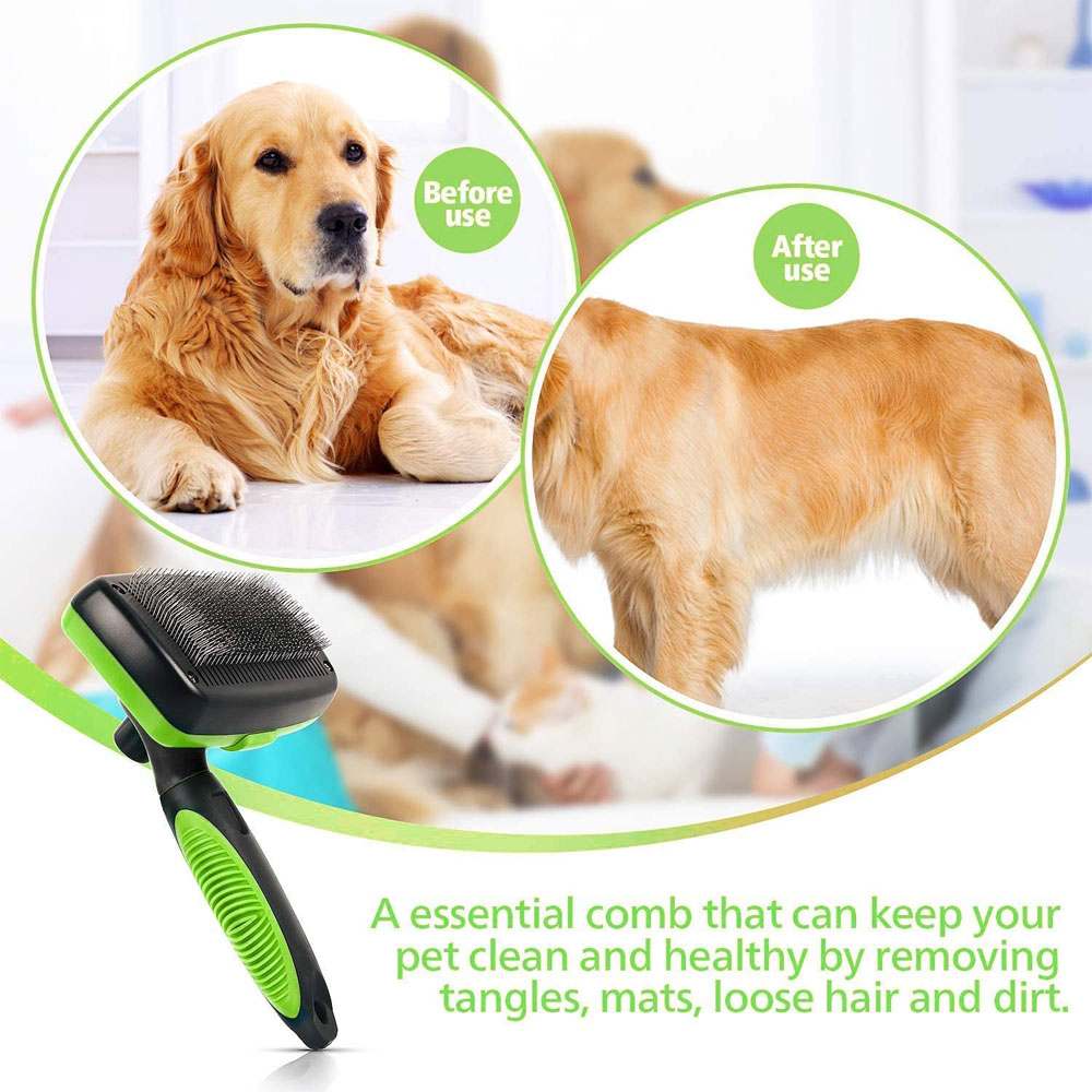 Cleaning Dog BrushExpress Global Mart  🐾 Introducing the Ultimate Pet Slicker Brush - Your Pet's New Best Friend! 🐾
Say goodbye to pesky mats and tangled fur with our premium Pet Slicker Brush. DesignedSelf Cleaning Dog BrushZendrop