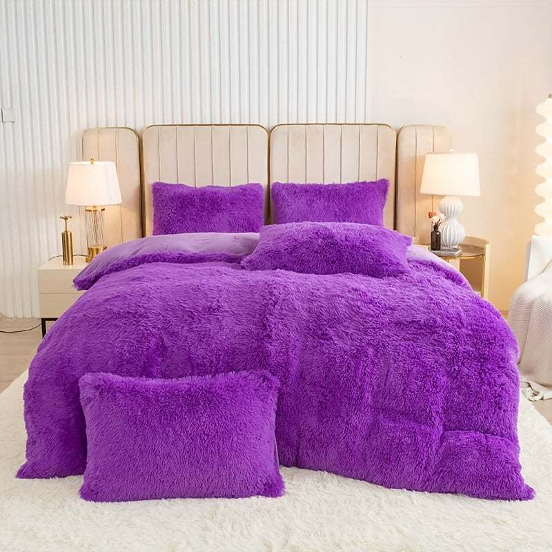 Multicolor Plush Duvet Cover SetExpress Global Mart  customizedProduct Description
Enhance your bedroom with the Multicolor Plush Duvet Cover Set, a luxurious addition that combines comfort and style seamlessly. Crafted from 100Multicolor Plush Duvet Cover SetCartifind