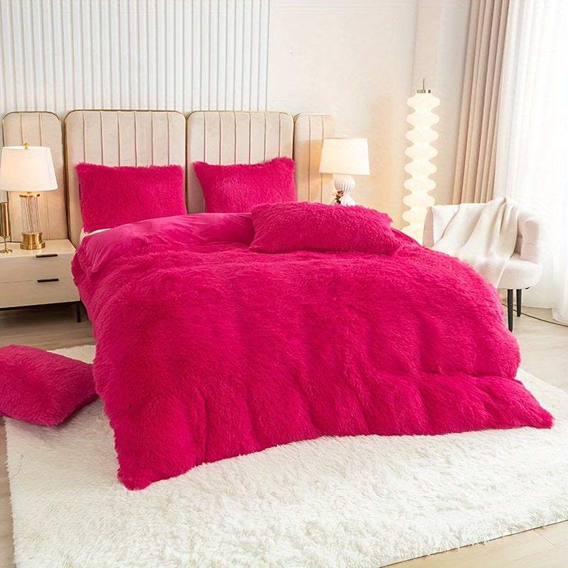 Multicolor Plush Duvet Cover SetExpress Global Mart  customizedProduct Description
Enhance your bedroom with the Multicolor Plush Duvet Cover Set, a luxurious addition that combines comfort and style seamlessly. Crafted from 100Multicolor Plush Duvet Cover SetCartifind