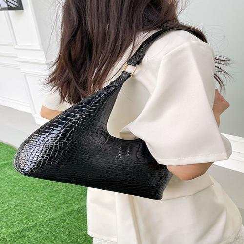 PU Leather Stone Texture Shoulder BagExpress Global Mart  Bag size: Medium
Material: PU leather
Imported
Product measurements:
Length 11.4 in, Width 3.1 in, Height 10.2 in, Weight 9.9 ozPU Leather Stone Texture Shoulder BagTrendsi