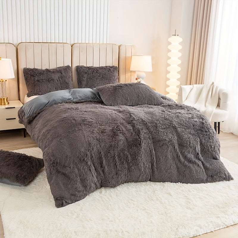 Multicolor Plush Duvet Cover SetExpress Global Mart  customizedProduct Description
Enhance your bedroom with the Multicolor Plush Duvet Cover Set, a luxurious addition that combines comfort and style seamlessly. Crafted from 100Multicolor Plush Duvet Cover SetCartifind