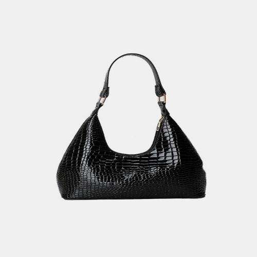 PU Leather Stone Texture Shoulder BagExpress Global Mart  Bag size: Medium
Material: PU leather
Imported
Product measurements:
Length 11.4 in, Width 3.1 in, Height 10.2 in, Weight 9.9 ozPU Leather Stone Texture Shoulder BagTrendsi