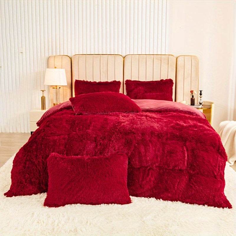 Multicolor Plush Duvet Cover SetExpress Global Mart  customizedProduct Description
Enhance your bedroom with the Multicolor Plush Duvet Cover Set, a luxurious addition that combines comfort and style seamlessly. Crafted from 100Multicolor Plush Duvet Cover SetCartifind