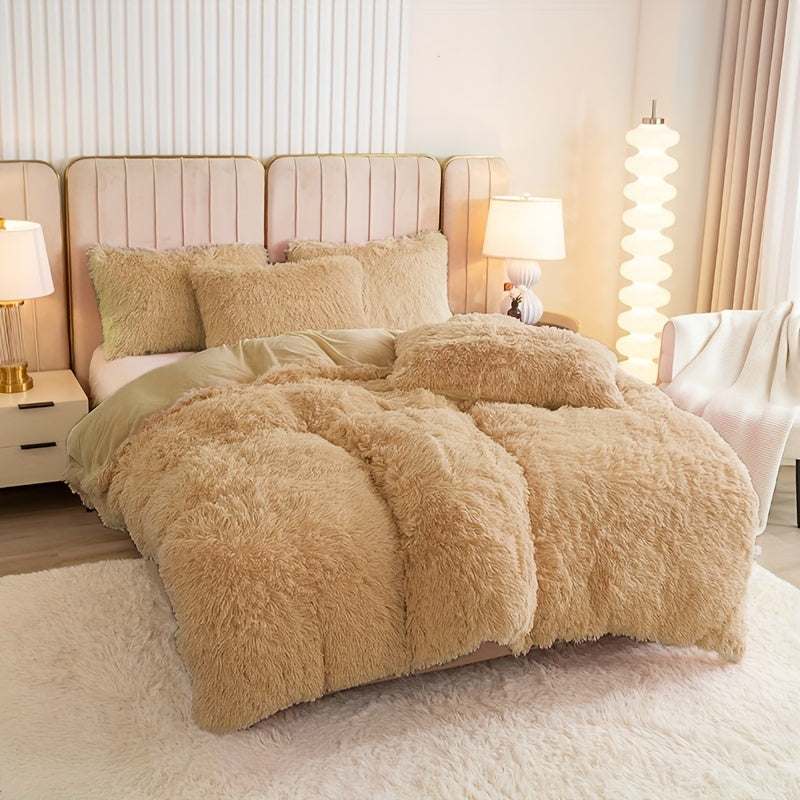 Multicolor Plush Duvet Cover SetExpress Global Mart  customizedProduct Description
Enhance your bedroom with the Multicolor Plush Duvet Cover Set, a luxurious addition that combines comfort and style seamlessly. Crafted from 100Multicolor Plush Duvet Cover SetCartifind