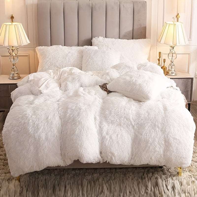 Multicolor Plush Duvet Cover SetExpress Global Mart  customizedProduct Description
Enhance your bedroom with the Multicolor Plush Duvet Cover Set, a luxurious addition that combines comfort and style seamlessly. Crafted from 100Multicolor Plush Duvet Cover SetCartifind