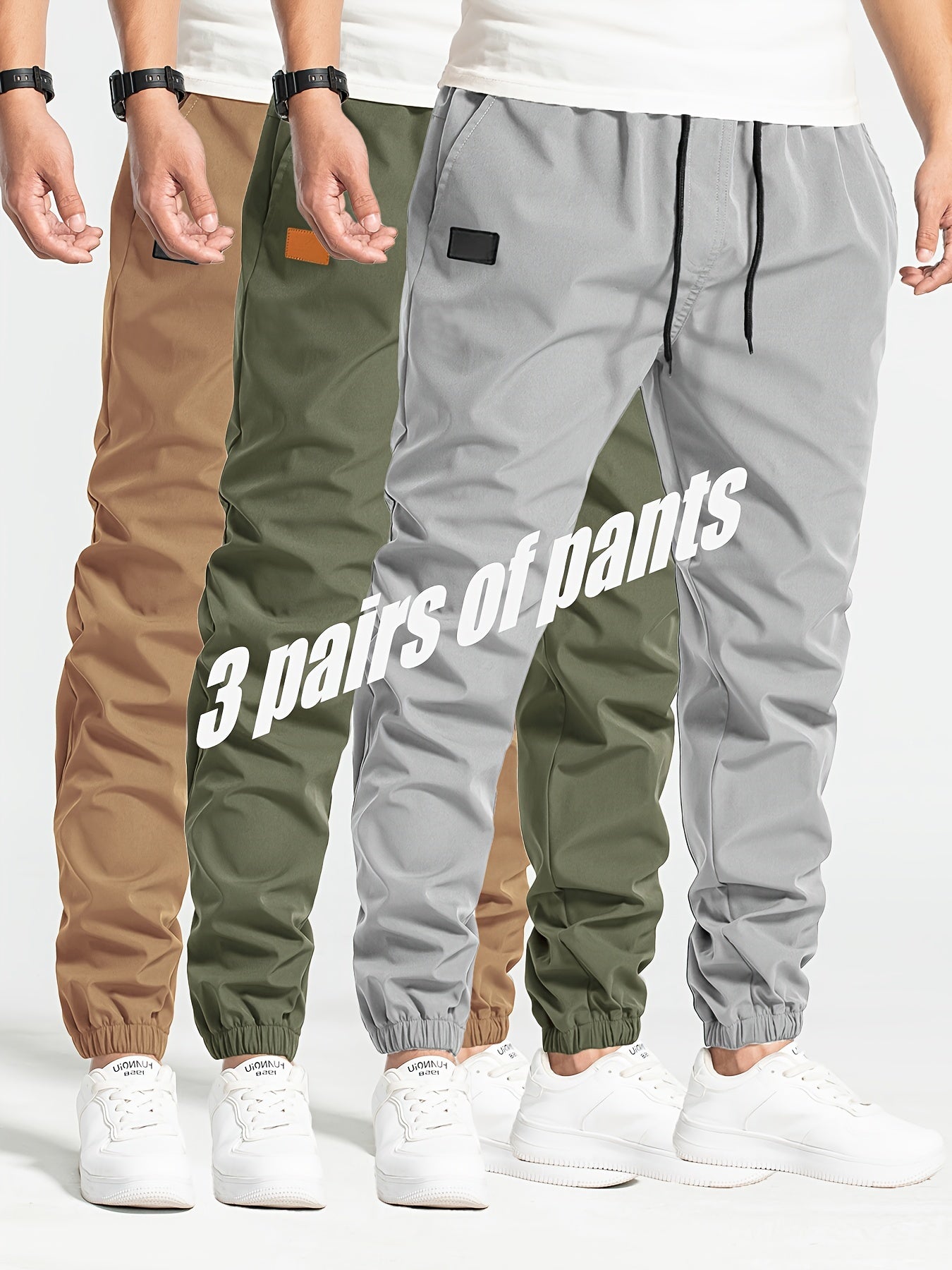 Mens 3Piece Jogger Set Comfy MultiPocket SweatpantsExpress Global Mart  customizedProduct Description:
Yo, ever been caught out wanting to flex the ultimate blend of style and chill vibes? Look no further, fam! This 3-Piece Jogger Set is the drippMens 3Piece Jogger Set Comfy MultiPocket Sweatpantsb0d141-b8