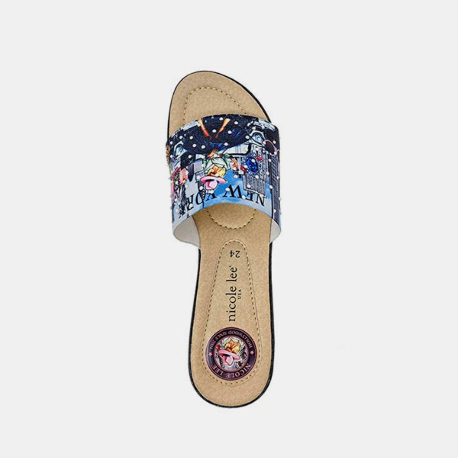 Nicole Lee USA Rhinestone Decor Wedge SlipperExpress Global Mart  Upgrade your warm-weather style and slip into our flexible and elegantly embellished slippers with a cork-inspired lining for summer vibes.
Heel height: Mid heels
MaNicole Lee USA Rhinestone Decor Wedge SlipperTrendsi