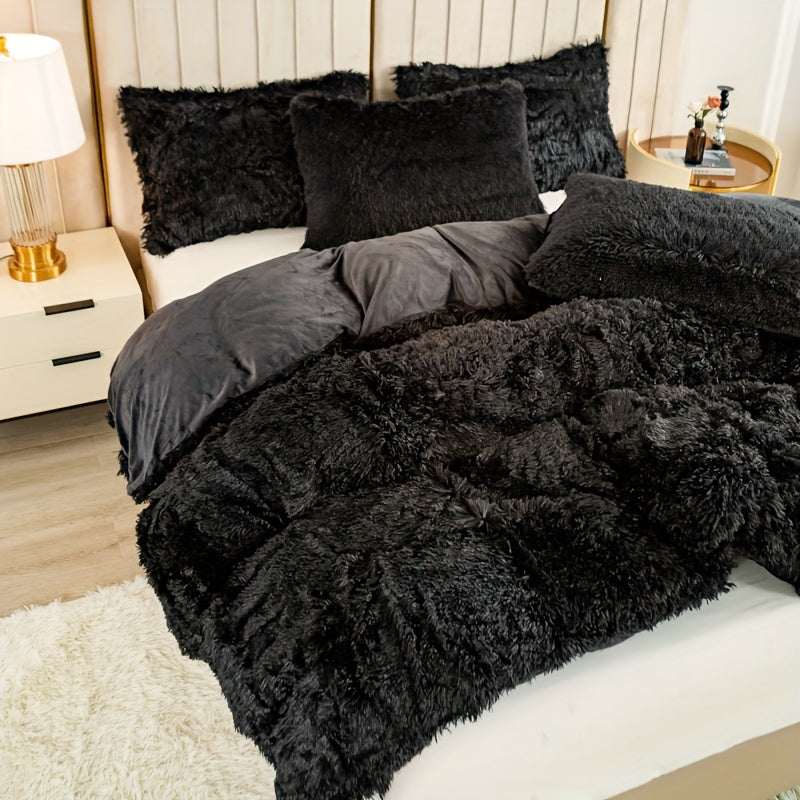 Multicolor Plush Duvet Cover SetExpress Global Mart  customizedProduct Description
Enhance your bedroom with the Multicolor Plush Duvet Cover Set, a luxurious addition that combines comfort and style seamlessly. Crafted from 100Multicolor Plush Duvet Cover SetCartifind