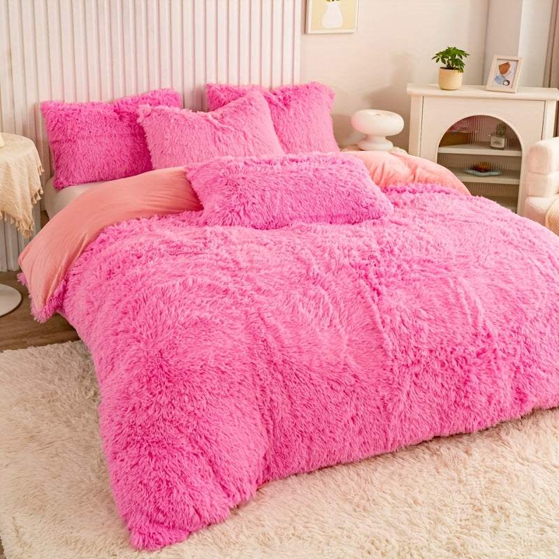 Multicolor Plush Duvet Cover SetExpress Global Mart  customizedProduct Description
Enhance your bedroom with the Multicolor Plush Duvet Cover Set, a luxurious addition that combines comfort and style seamlessly. Crafted from 100Multicolor Plush Duvet Cover SetCartifind