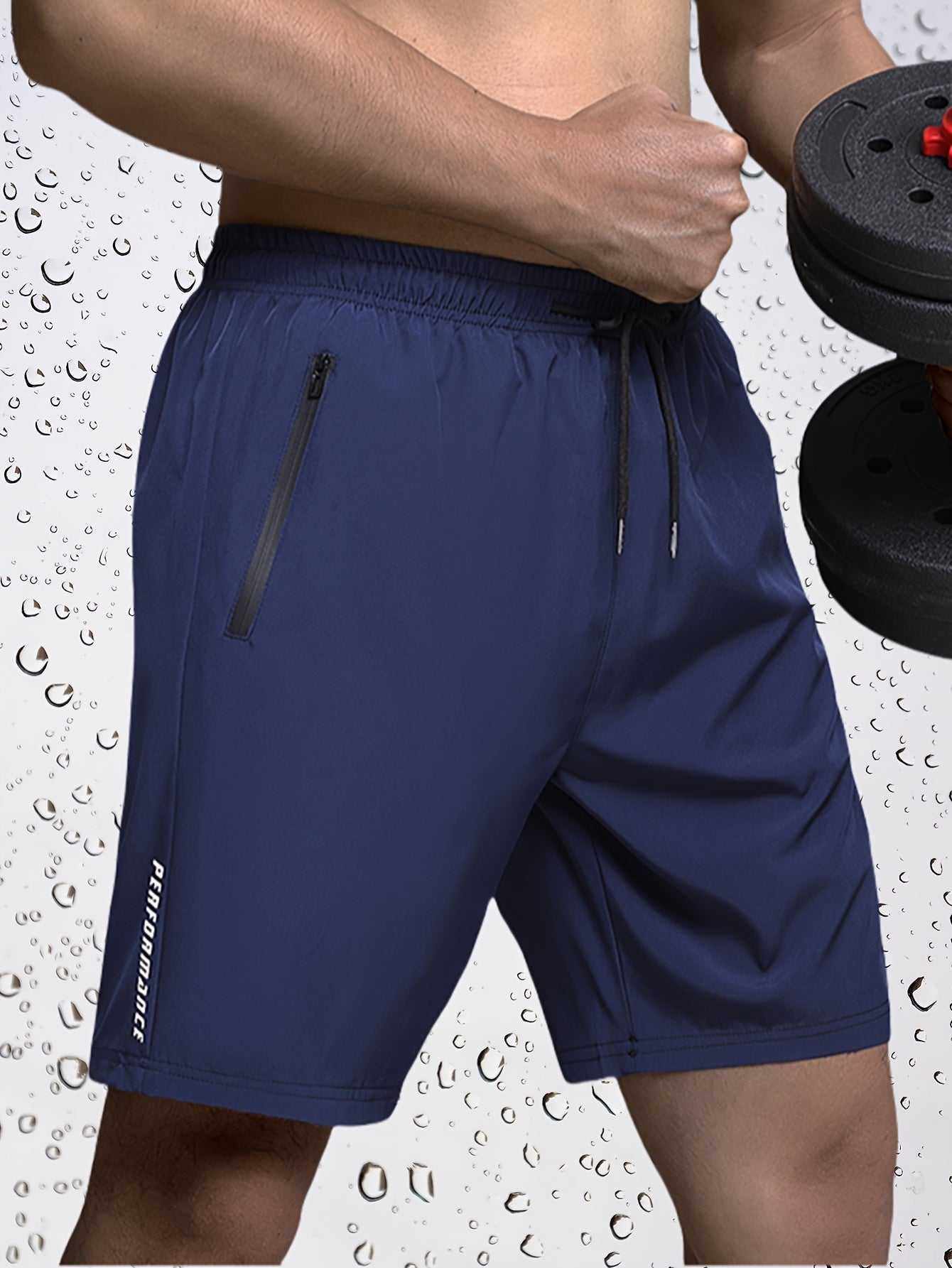 image4 Men's quick-dry breathable shorts with zipper pockets in multiple colors, ideal for casual summer wear and outdoor activities.