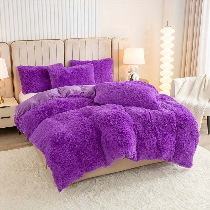 Multicolor Plush Duvet Cover SetExpress Global Mart  customizedProduct Description
Enhance your bedroom with the Multicolor Plush Duvet Cover Set, a luxurious addition that combines comfort and style seamlessly. Crafted from 100Multicolor Plush Duvet Cover SetCartifind