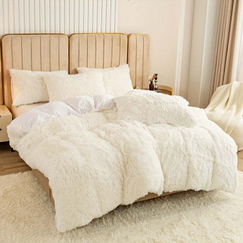 Multicolor Plush Duvet Cover SetExpress Global Mart  customizedProduct Description
Enhance your bedroom with the Multicolor Plush Duvet Cover Set, a luxurious addition that combines comfort and style seamlessly. Crafted from 100Multicolor Plush Duvet Cover SetCartifind