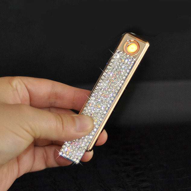 Diamond-Studded Charging Lighter