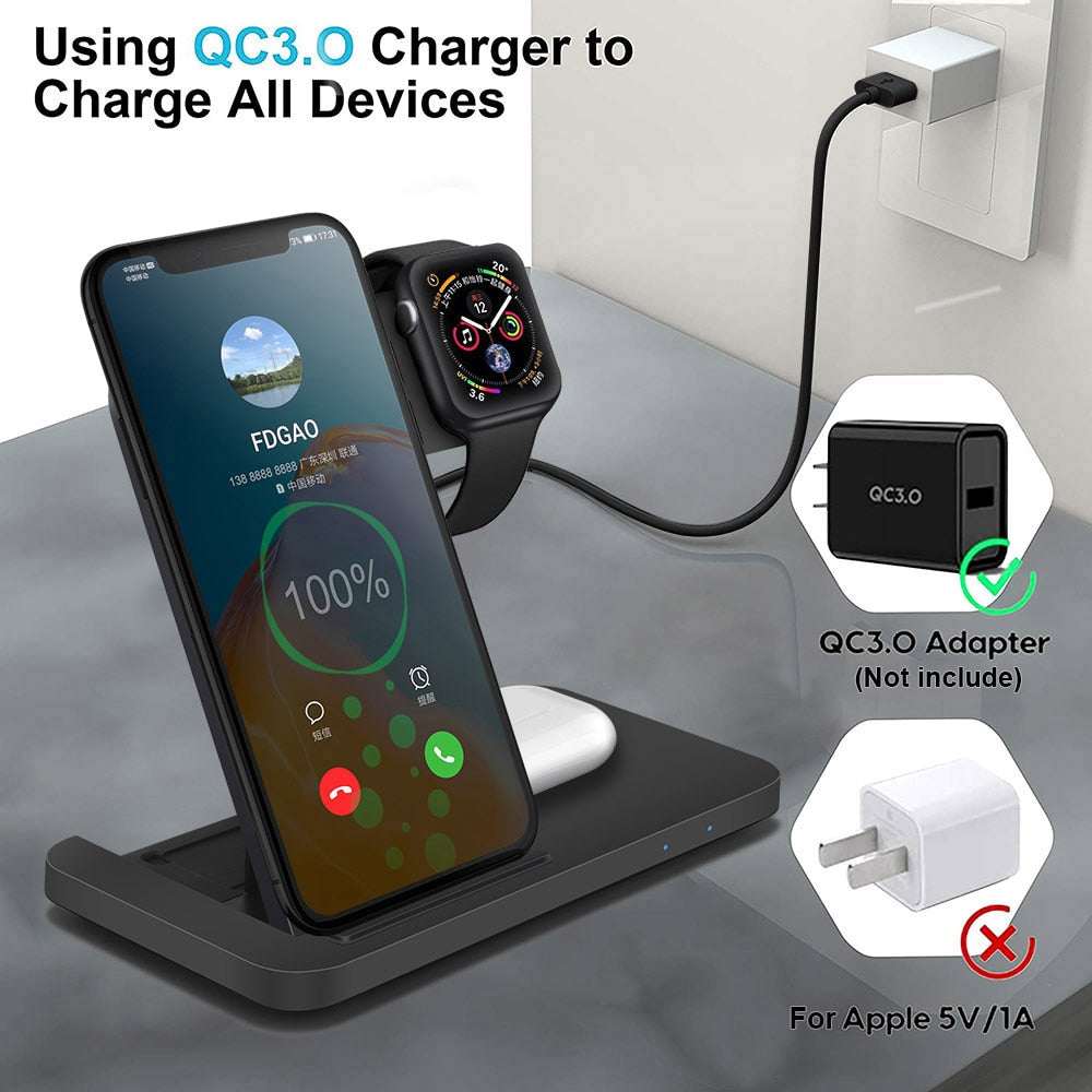 3in1 Wireless Fast Charger Dock StationExpress Global Mart  Introducing the DCAE 15W Fast Wireless Charger Dock Station – Your Ultimate Apple Device Charging Solution!
Transform your charging experience with the DCAE 15W Fast3in1 Wireless Fast Charger Dock StationZendrop