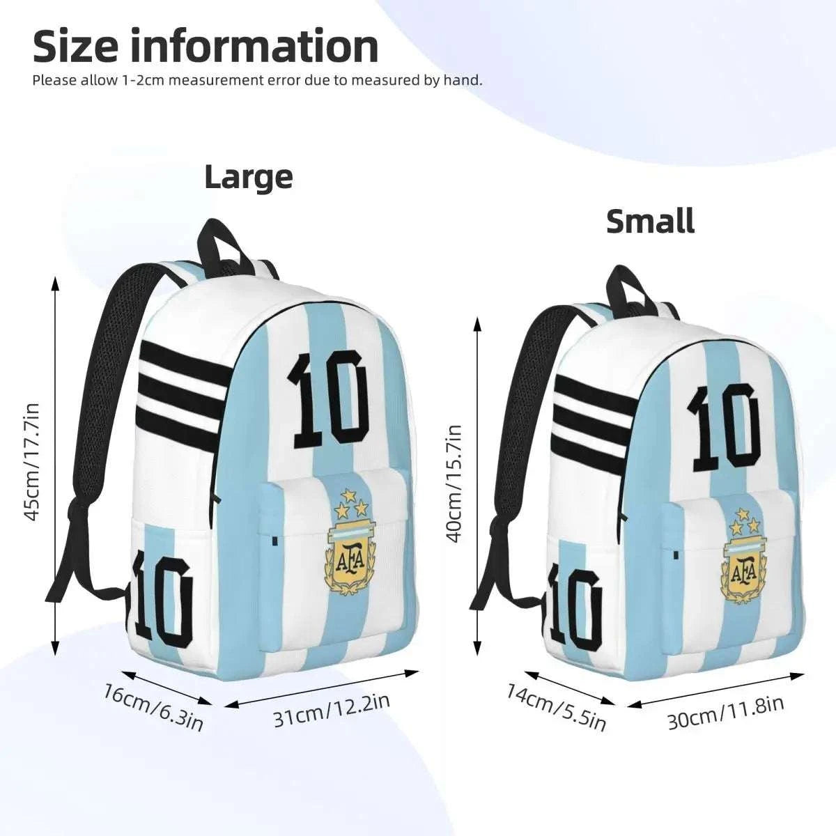 Argentina Famouse Football Backpack Student Schoolbag Business Soccer Lover Footballer DaypackExpress Global Mart  customizedPlace Of Origin:China (mainland)Interior:Interior Slot Pocket,Cell Phone Pocket,Interior CompartmentExterior:Solid BagLining Material:POLYESTERClosure Type:zipperGenArgentina Famouse Football Backpack Student Schoolbag Business Soccer b0d141-b8