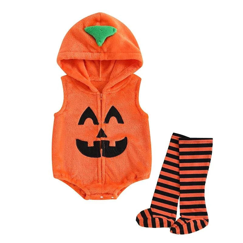 Baby Girls Rompers Halloween Clothes Pumpkin Face Pattern Zipper Sleeveless Hooded Toddler BodysuitsExpress Global Mart  customizedHign-concerned Chemical:NoneFit:Fits true to size, take your normal sizeOuterwear Type:coatModel Number:baby girls SetMaterial Composition:cotton polyesterSleeve StyBaby Girls Rompers Halloween Clothes Pumpkin Face Pattern Zipper Sleevb0d141-b8