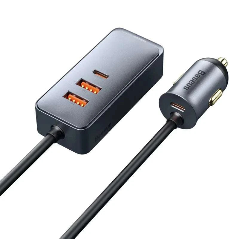 Baseus 120W PD Car Charger Fast ChargingExpress Global Mart  phone_accessoriesApplied Fast Charge Protocols:Samsung Adaptive Fast Charge,Huawei FCP,USB PD,Qualcomm Quick ChargeGaN:NoMax. Output Power:120WType:Car ChargerModel Number:Baseus CarBaseus 120W PD Car Charger Fast Charging for All DevicesExpress Global Mart