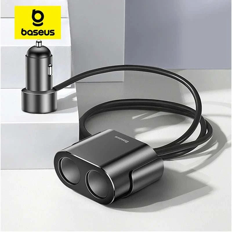 Baseus Cigarette Lighter Splitter 95W Dual USB Car Charger AdapterExpress Global Mart  car_electronicOutput Voltage:5VInput Voltage:10-19VNumber Of Output Interface:4Brand Name:BASEUSOrigin:Mainland ChinaCertification:CE,FCC,RoHSMaterial:Alumiunm Alloy+PlasticInput:Baseus Cigarette Lighter Splitter 95W Dual USB Car Charger Adapter forb0d141-b8