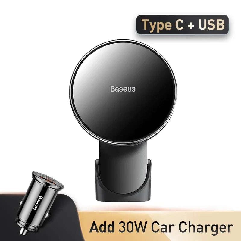 Baseus Magnetic Wireless Charging Car Phone HolderExpress Global Mart  phone_accessoriesType:Magnetic HolderFeatures:MagneticHas Speaker:NoCompatible iPhone Model:iPhone12 Pro Max,iPhone12,iPhone12 Max,iPhone12 mini,iPhone12 ProCompatible Brand:Apple iPBaseus Magnetic Wireless Charging Car Phone Holder for Apple iPhoneExpress Global Mart