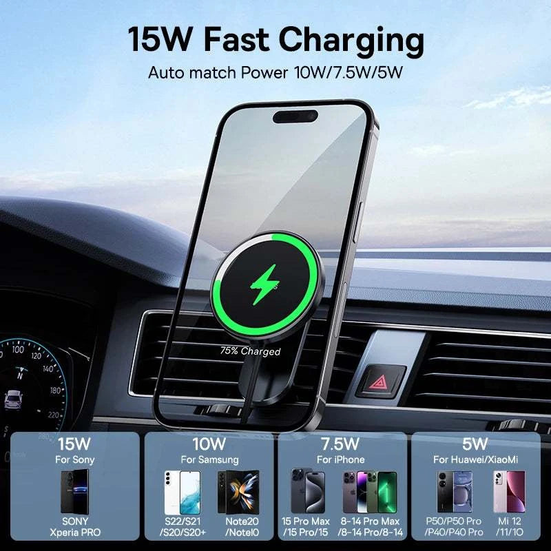 Baseus Magnetic Wireless Charging Car Phone HolderExpress Global Mart  phone_accessoriesType:Magnetic HolderFeatures:MagneticHas Speaker:NoCompatible iPhone Model:iPhone12 Pro Max,iPhone12,iPhone12 Max,iPhone12 mini,iPhone12 ProCompatible Brand:Apple iPBaseus Magnetic Wireless Charging Car Phone Holder for Apple iPhoneExpress Global Mart