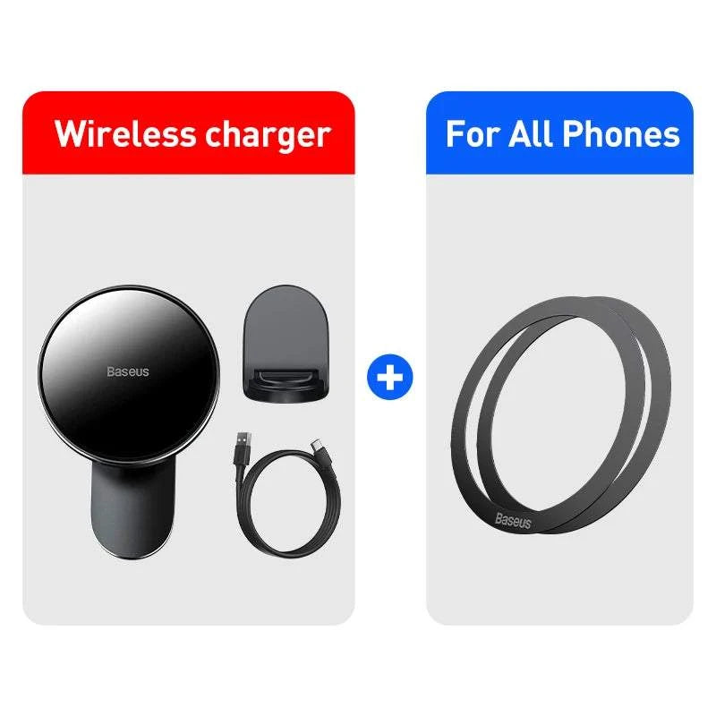 Baseus Magnetic Wireless Charging Car Phone HolderExpress Global Mart  phone_accessoriesType:Magnetic HolderFeatures:MagneticHas Speaker:NoCompatible iPhone Model:iPhone12 Pro Max,iPhone12,iPhone12 Max,iPhone12 mini,iPhone12 ProCompatible Brand:Apple iPBaseus Magnetic Wireless Charging Car Phone Holder for Apple iPhoneExpress Global Mart